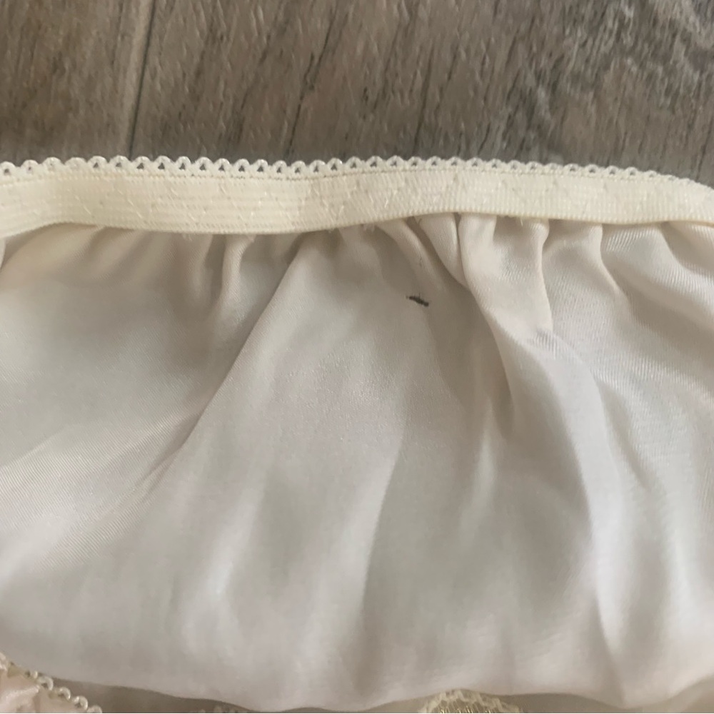 Victoria Secret Rare VTG Gold Label 90s 80s 100% Silk Lace Trim Bikini Panty - Picture 12 of 12